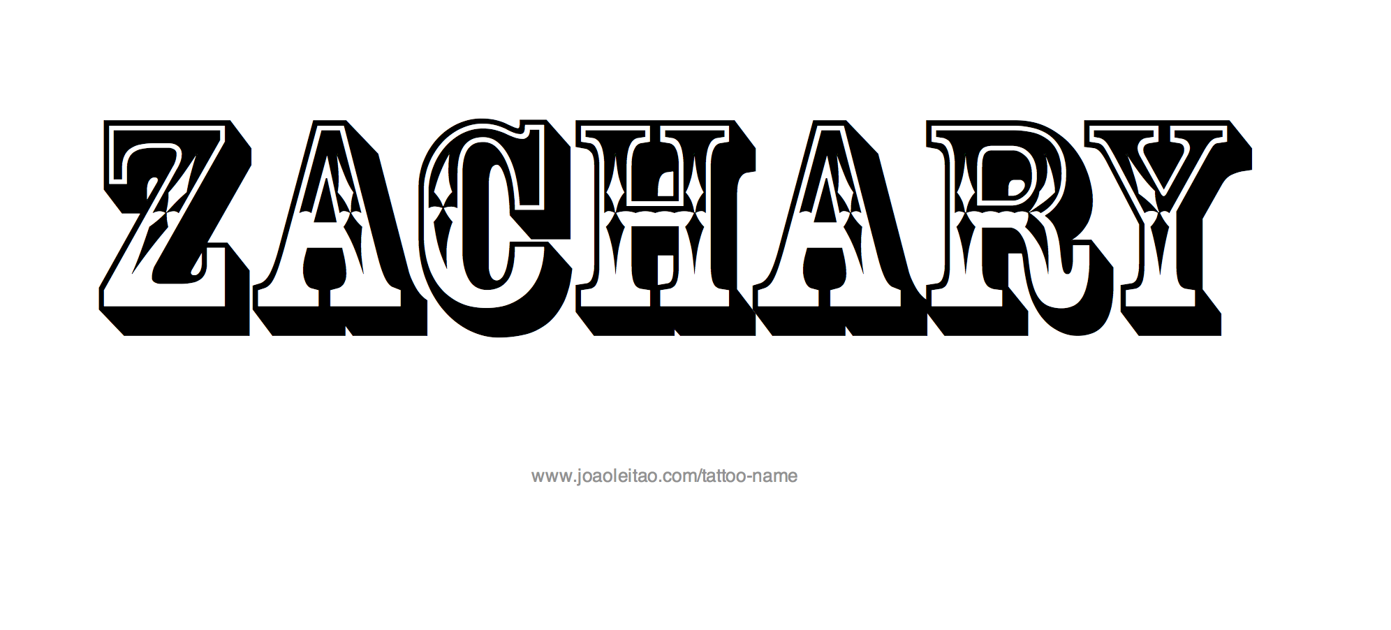 Zachary Name Tattoo Designs